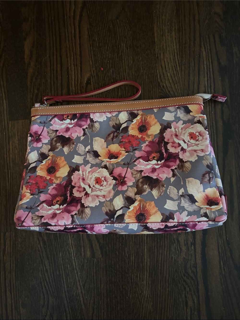 NWOT Cavalcanti floral leather handbag made in Italy